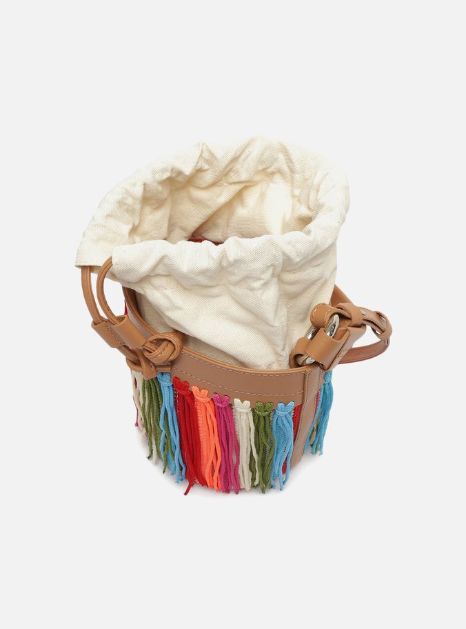 Bolsa Bucket Colorida Franjas Luci Média