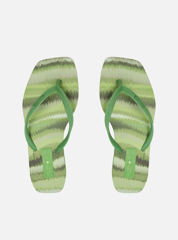 Chinelo de Dedo Verde Bico Quadrado Brizza Triya