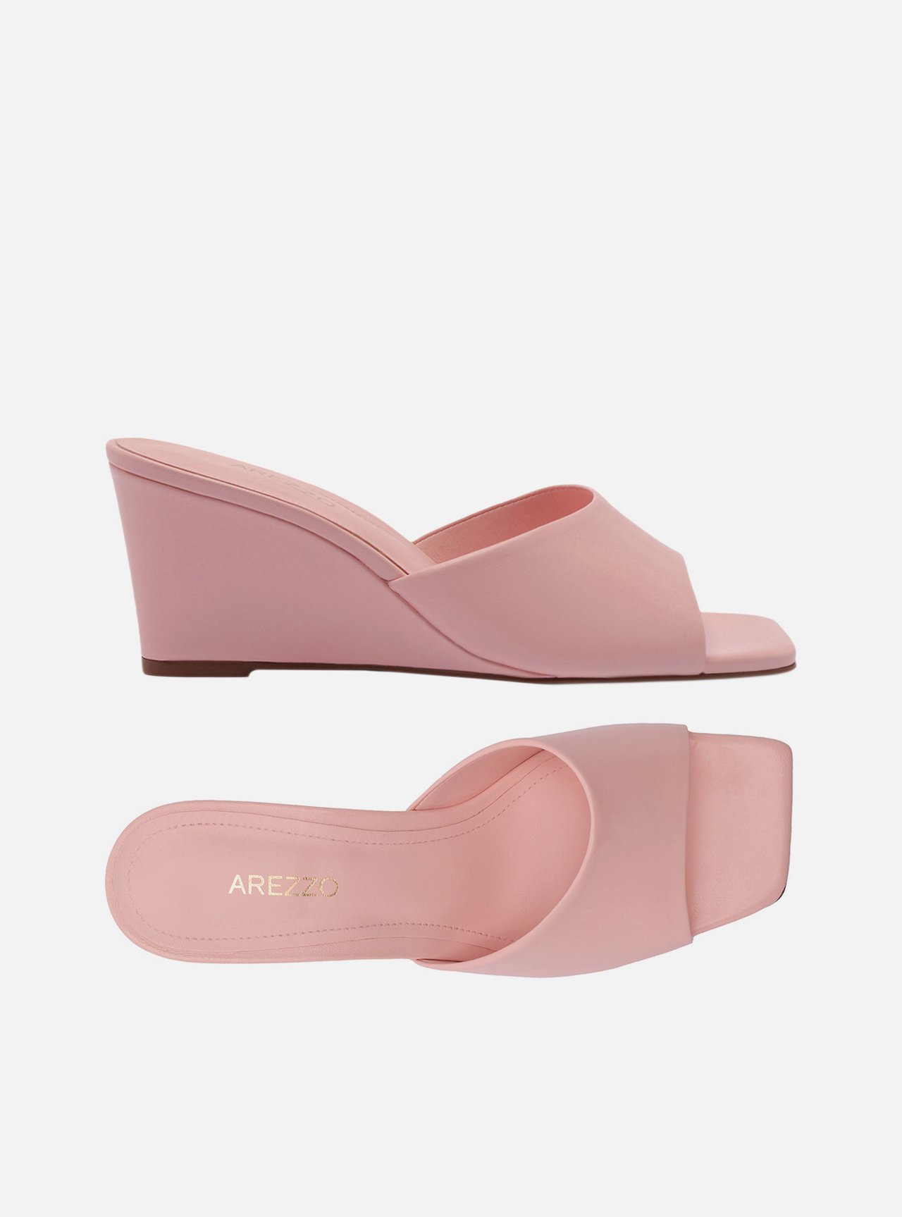 Tamanco Rosa Couro Anabela — foto 5