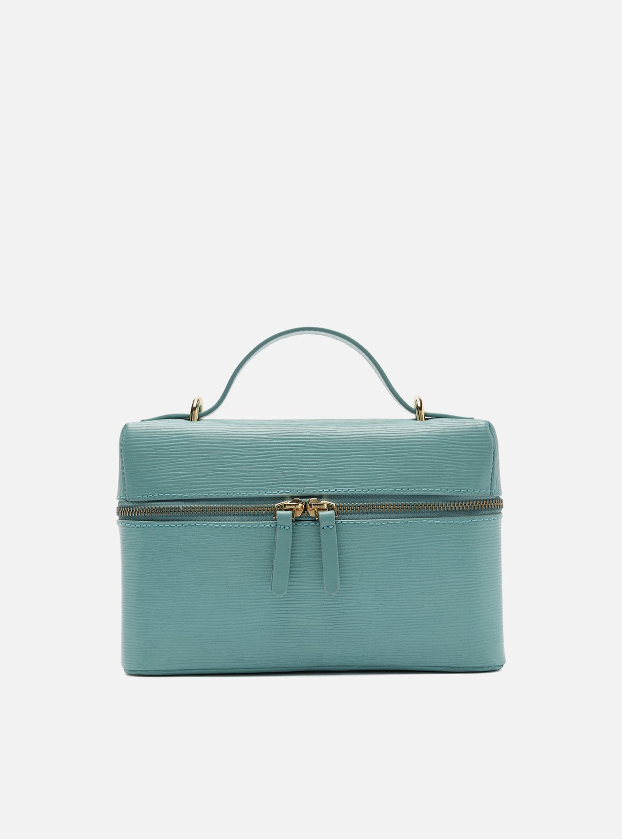 Bolsa Tiracolo Azul Couro Média Texturizada | Arezzo