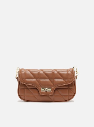 Bolsa Tiracolo Marrom Matelassê Média