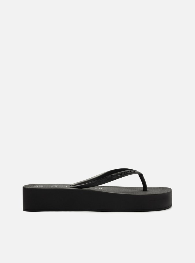 Sandália Preta Flatform Mykonos