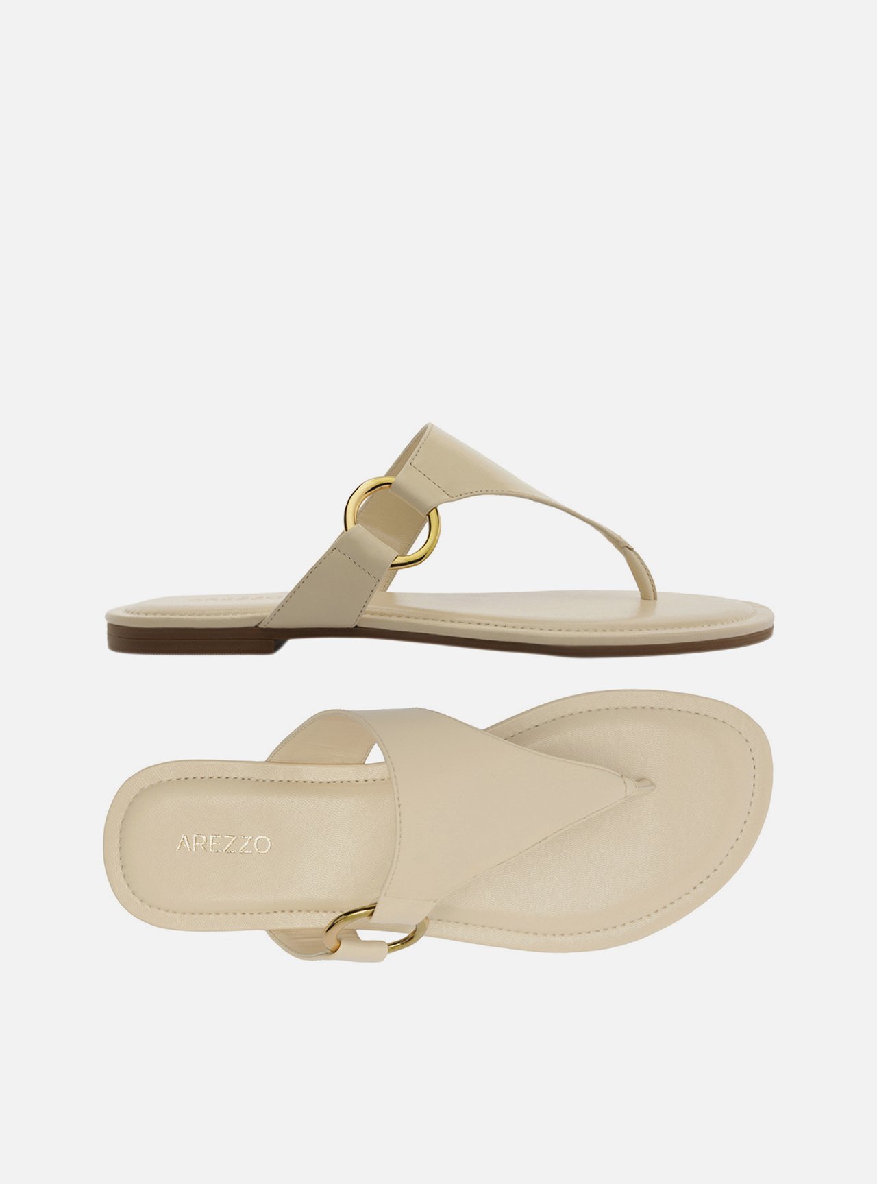 Sandália Rasteira Off-White Couro Thong Argola — foto 5