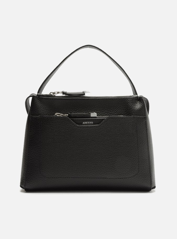 Bolsa Tote Preta Emily Média Croco
