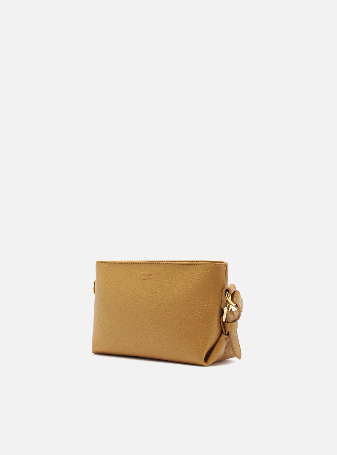 Bolsa Tiracolo Marrom Texturizada Pequena Fivelas — foto 2