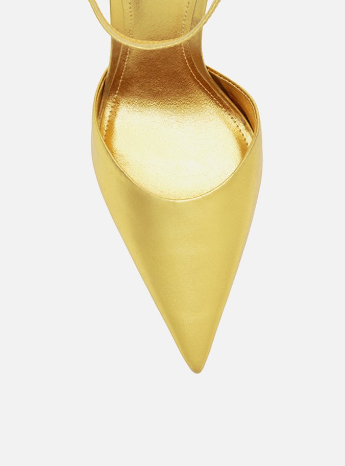 Scarpin Dourado Salto Fino