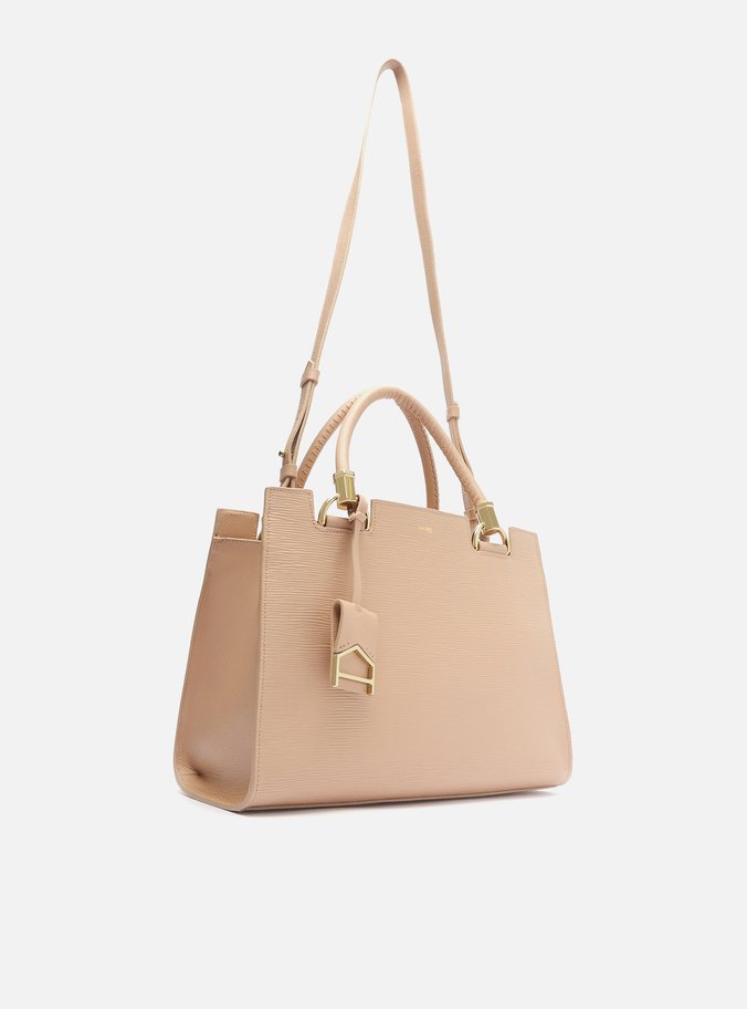Bolsa Tote Nude Couro Abraccio Grande