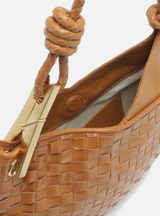 Bolsa Tiracolo Marrom Couro Média Maia Tressê