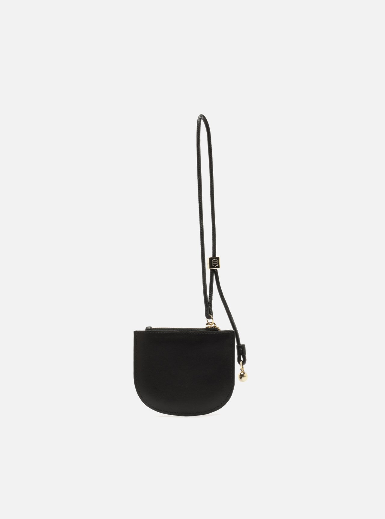 Porta-Cartão Preto Bolso Zíper Alça — foto 2