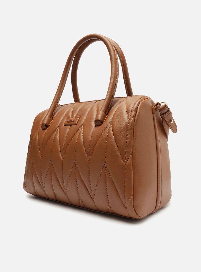 Bolsa Tiracolo Marrom Matelassê Média