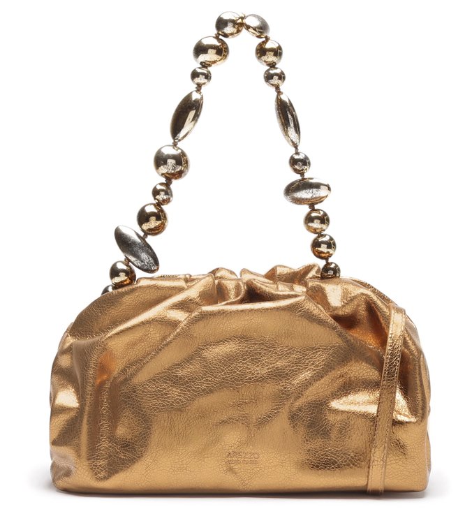 Bolsa Tiracolo Couro Amanda Média Toast Gold