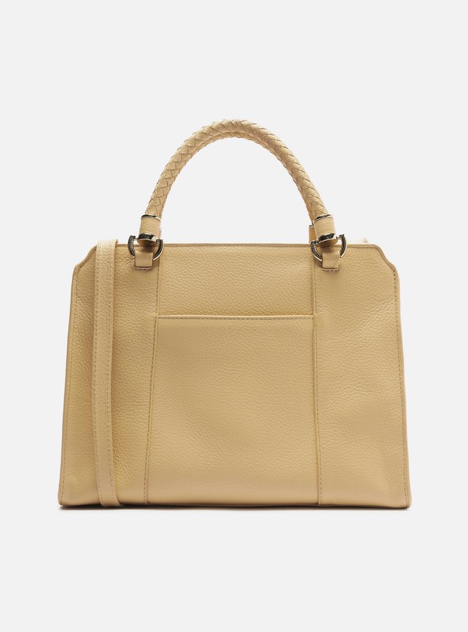 Bolsa Tote Bege Couro Piazza Grande