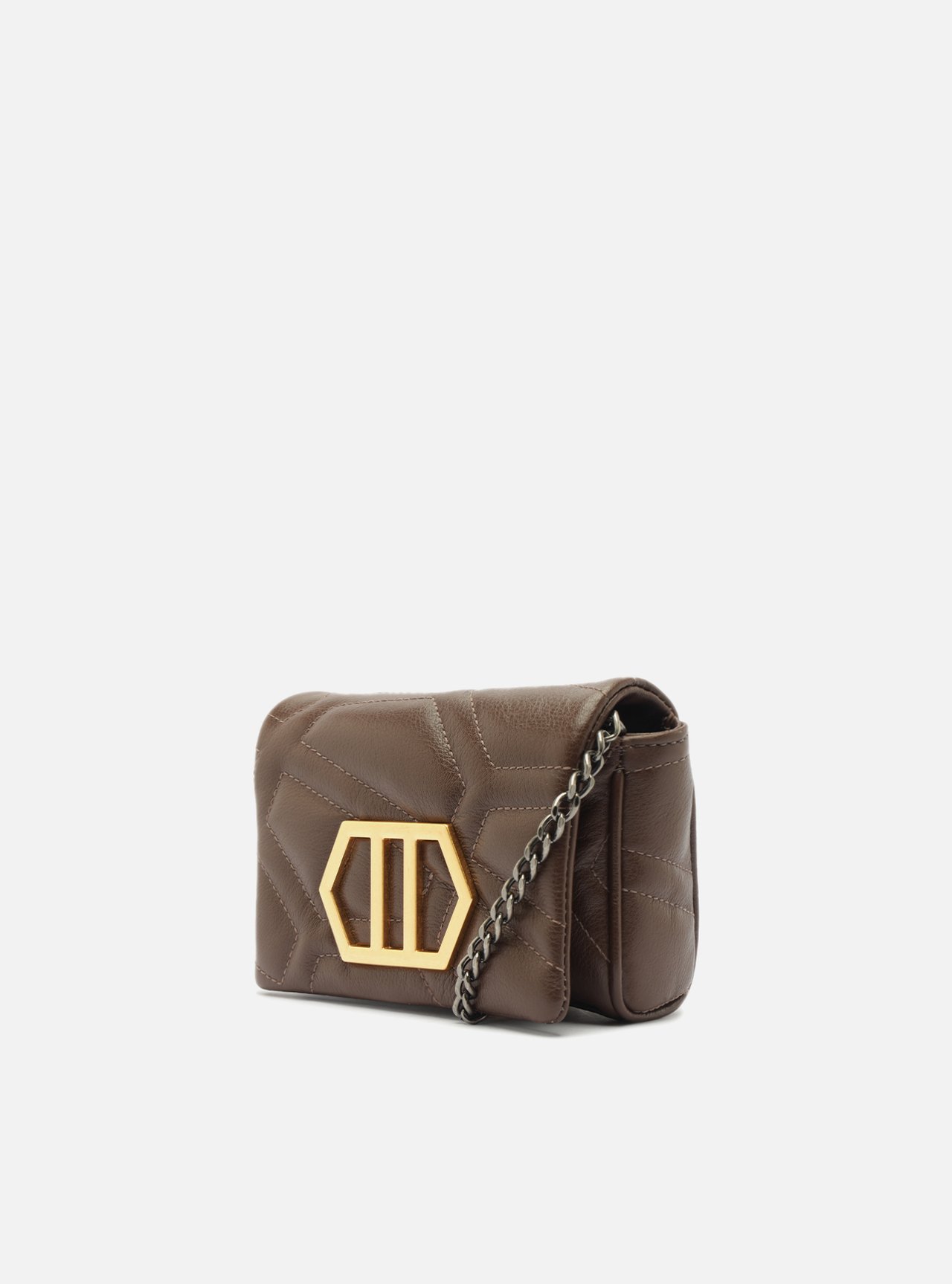Bolsa Tiracolo Marrom Couro Emma Pequena — foto 2