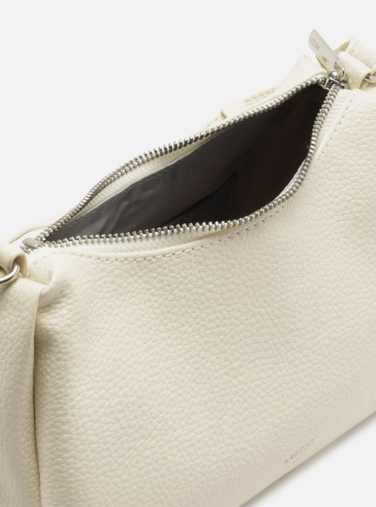 Bolsa Tiracolo Branca Granulada Metais — foto 4