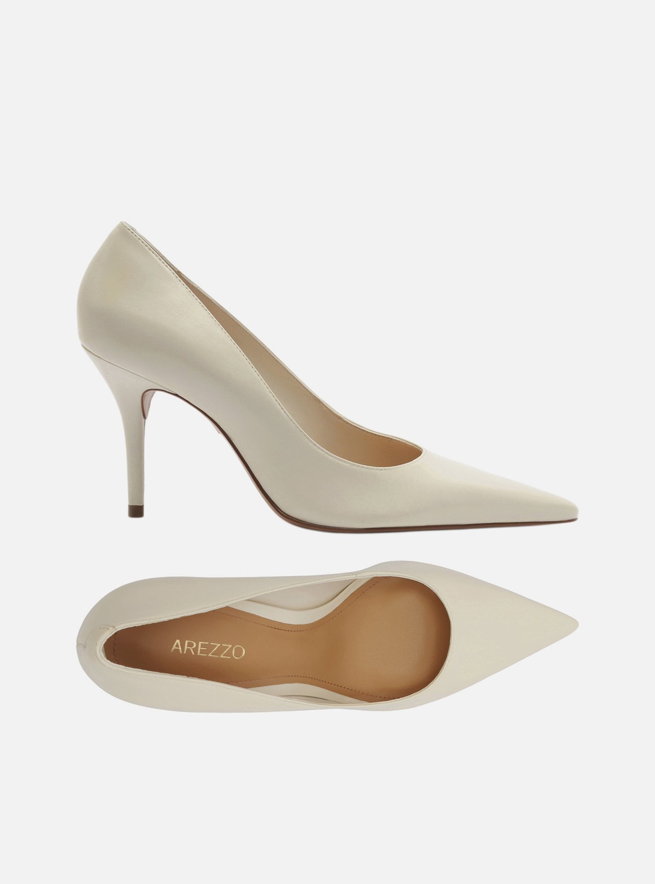 Scarpin Branco Couro Salto Fino Verniz — foto 5
