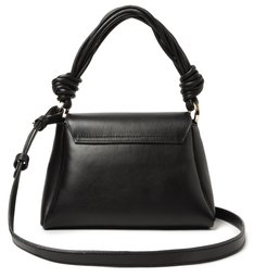 Bolsa Satchel Preta Couro Loren Pequena Bolsa Satchel Preta Couro Loren Pequena