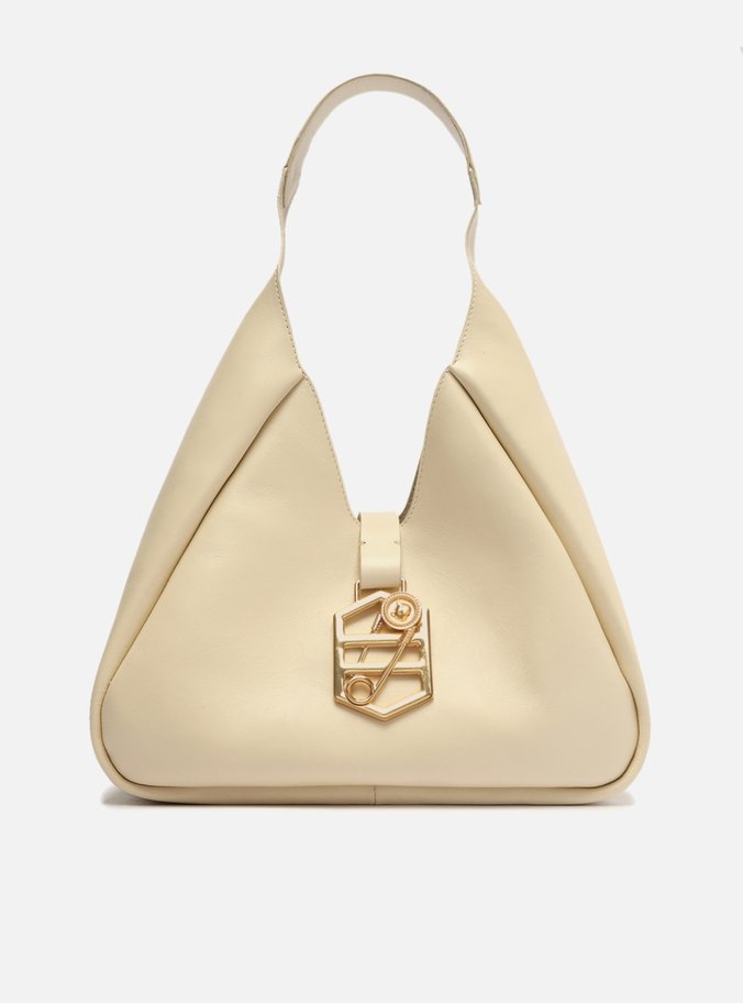 Bolsa Hobo Off-White Couro Kopenhagen Grande