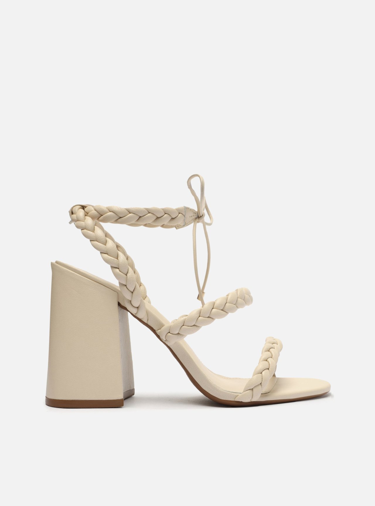 Sandália Off-White Salto Alto Bloco Lara | Arezzo