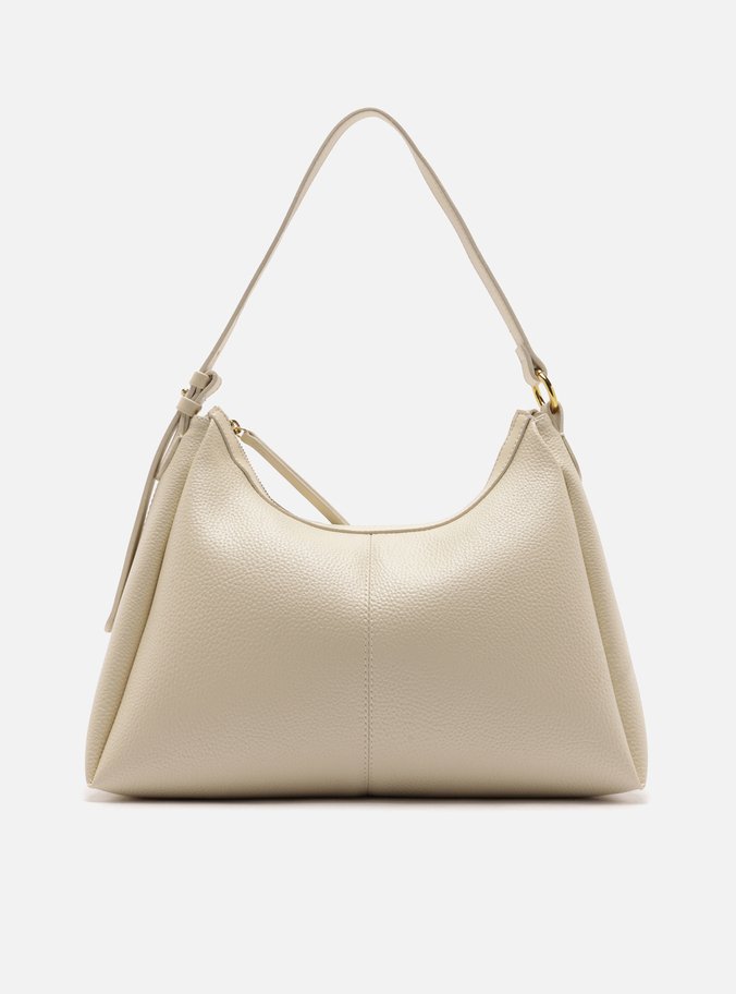 Bolsa Hobo Off White Grande Texturizada Básica