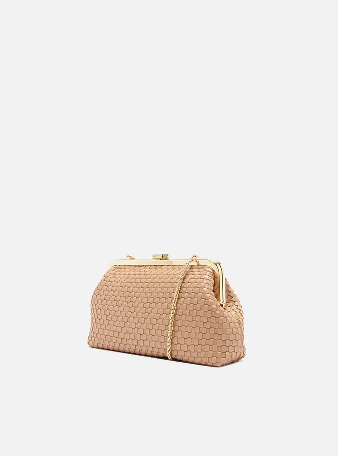 Clutch Nude Pequena Tressê Alça | Arezzo