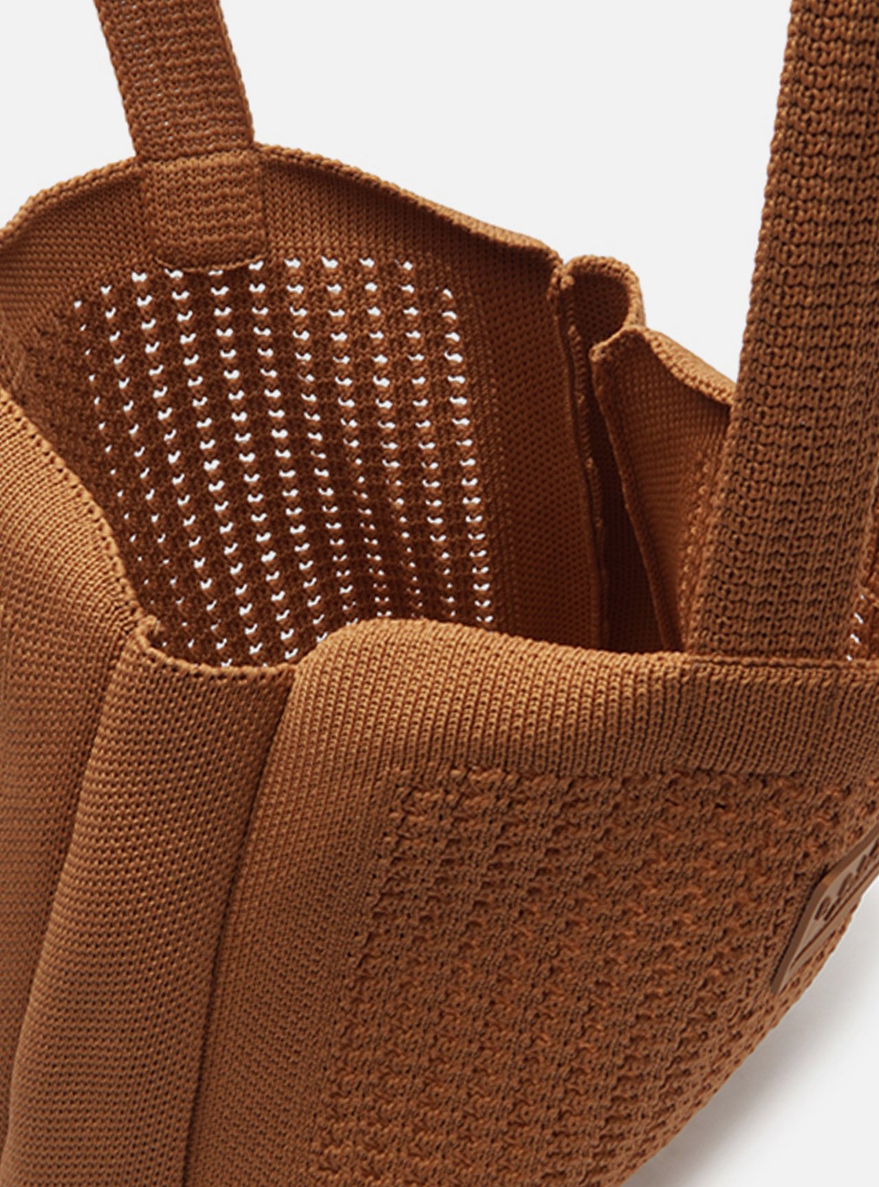 Bolsa Shopping Caramelo Crochê Mônaco Grande — foto 4
