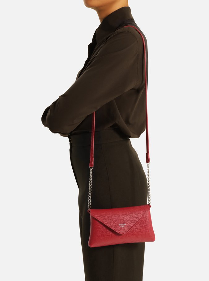 Bolsa Tiracolo Vermelha Pequena Envelope