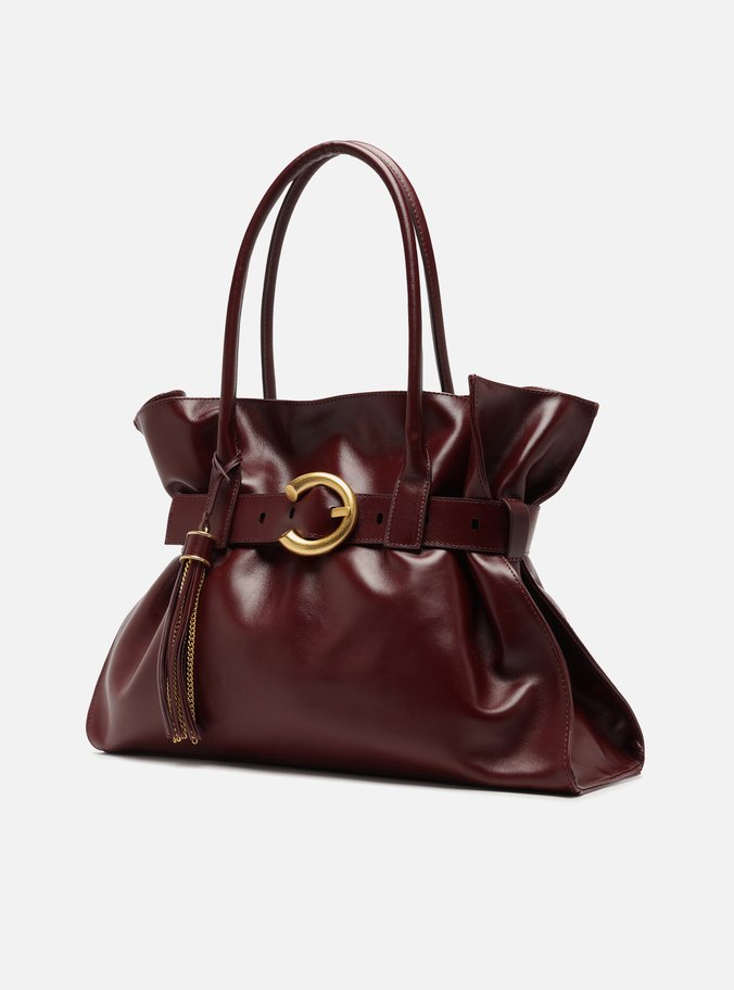 Bolsa Shopping Vermelha Couro Isa Grande