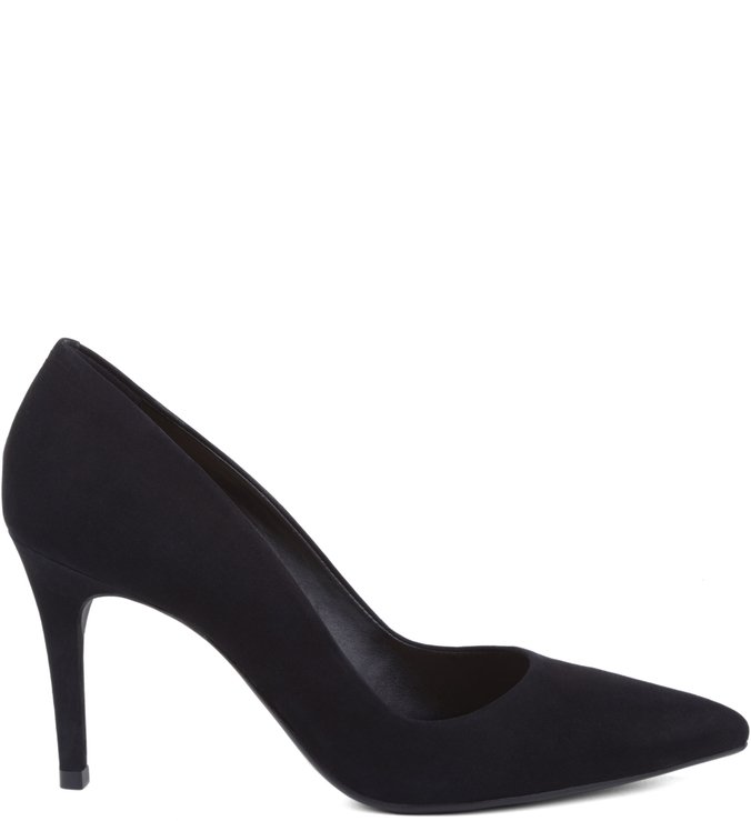 Scarpin Médio Nobuck Preto