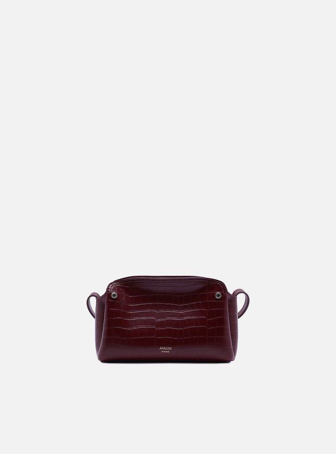 Bolsa Tiracolo Vermelha Croco Pequena Textura