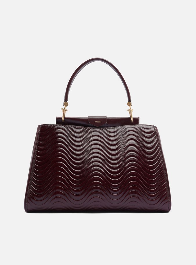 Bolsa Tote Bordô Couro Wave Grande