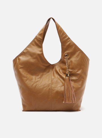 Arezzo — Bolsa Hobo Caramelo Couro Ísis Grande