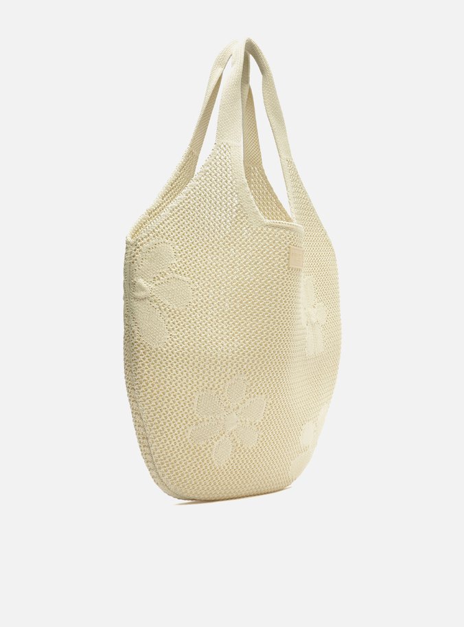 Bolsa Shopping Branca Crochê Mayra Glam Grande