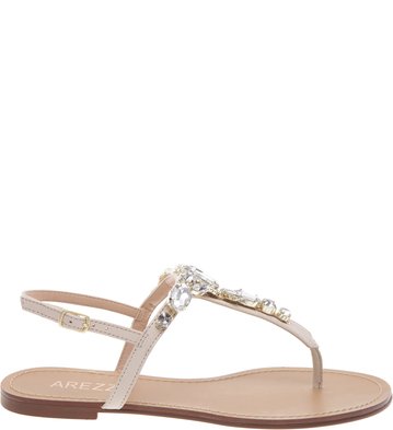 Sandália Couro Ice Off White