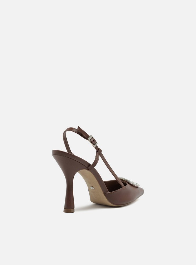 Scarpin Marrom Salto Alto