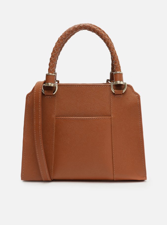 Bolsa Tote Marrom Caramel Couro Piazza Média
