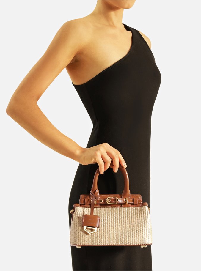 Bolsa Tote Marrom Ráfia Victória Pequena