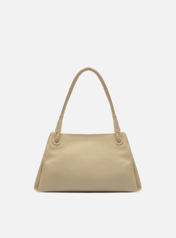 Arezzo — Bolsa Shopping Branca Média Alça Trançada