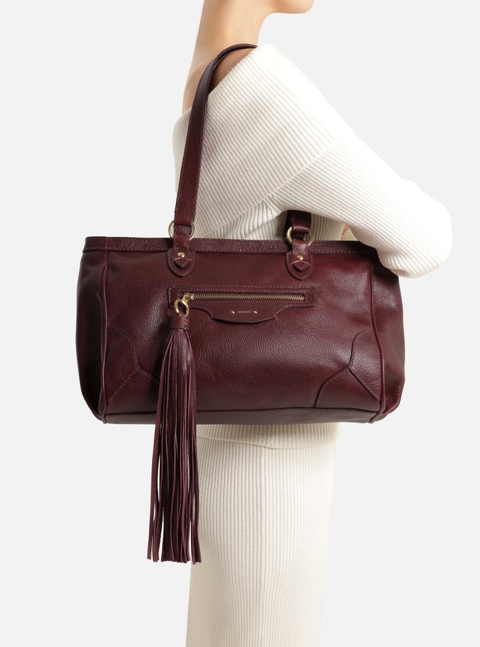 Bolsa Shopping Bordô Couro Grande Barbicacho