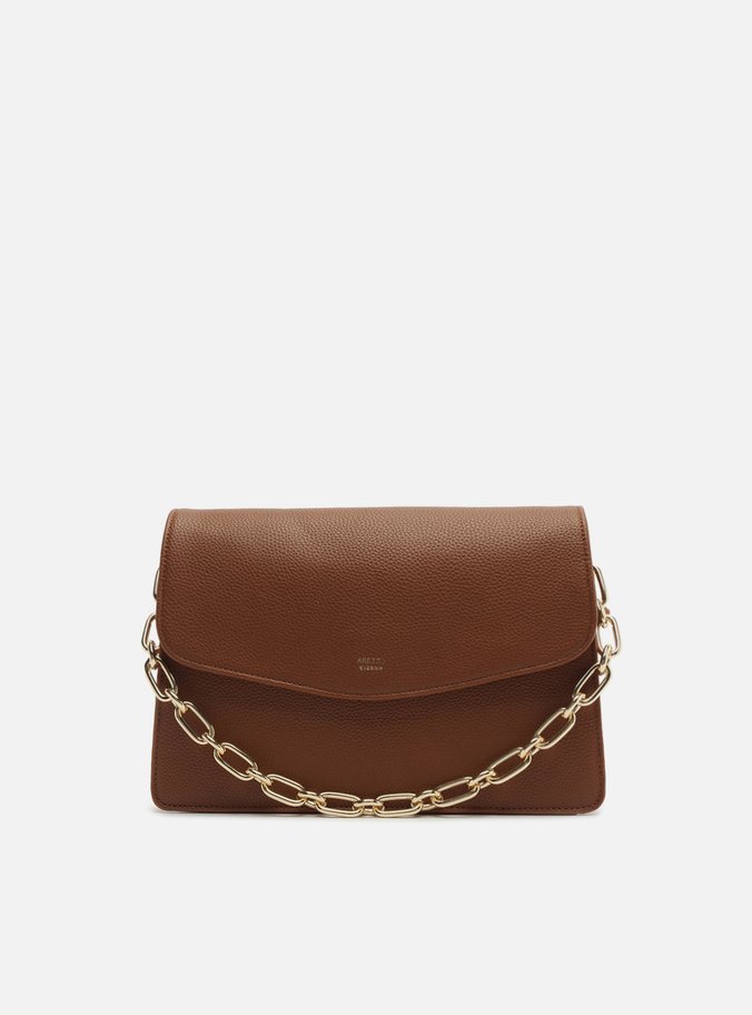 Bolsa Tiracolo Marrom Claro Média Corrente