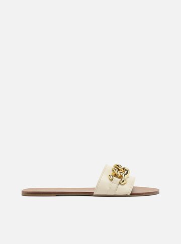 Rasteira Off-White Flat Corrente