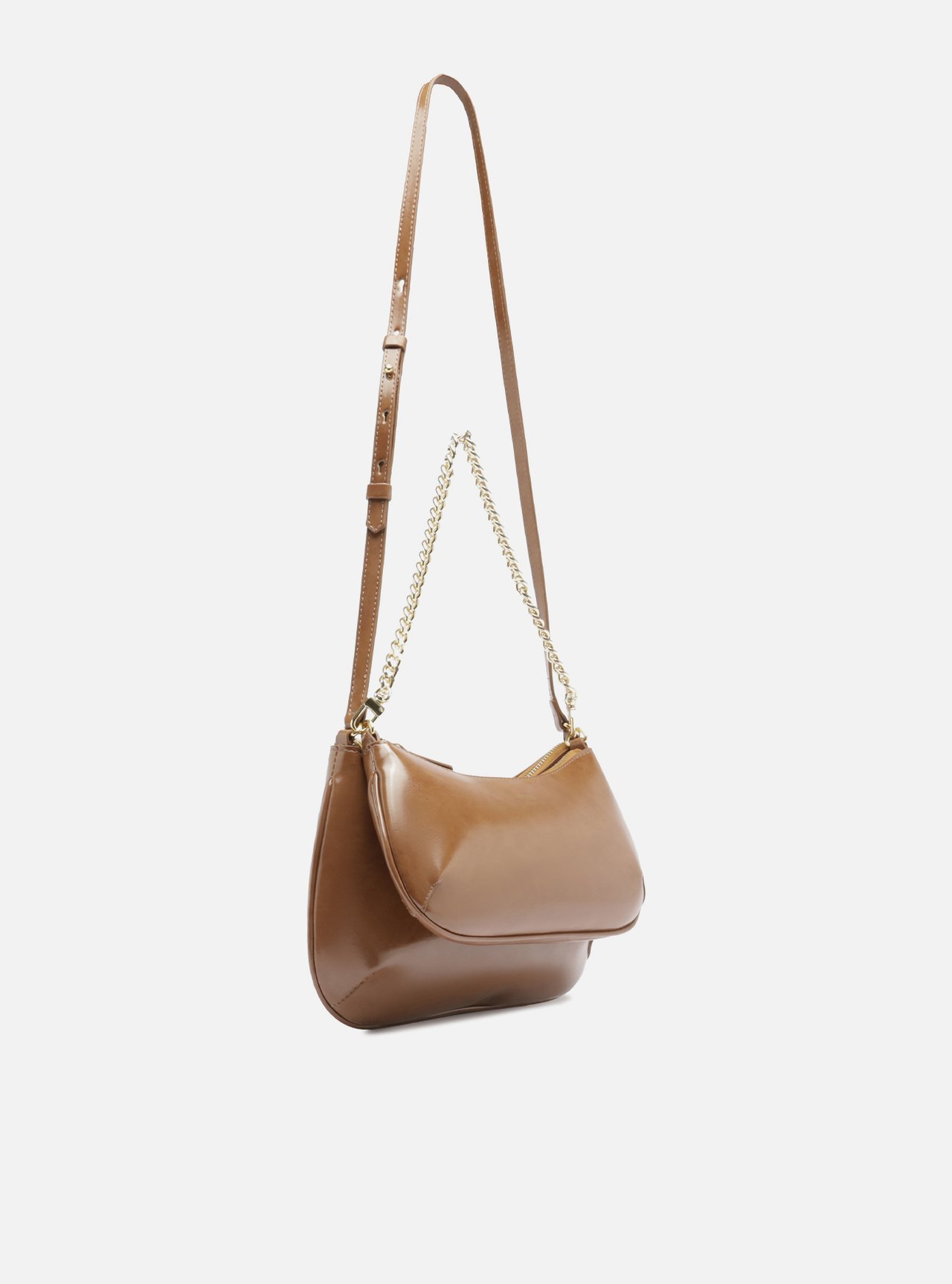 Bolsa Tiracolo Marrom Média Corrente — foto 5