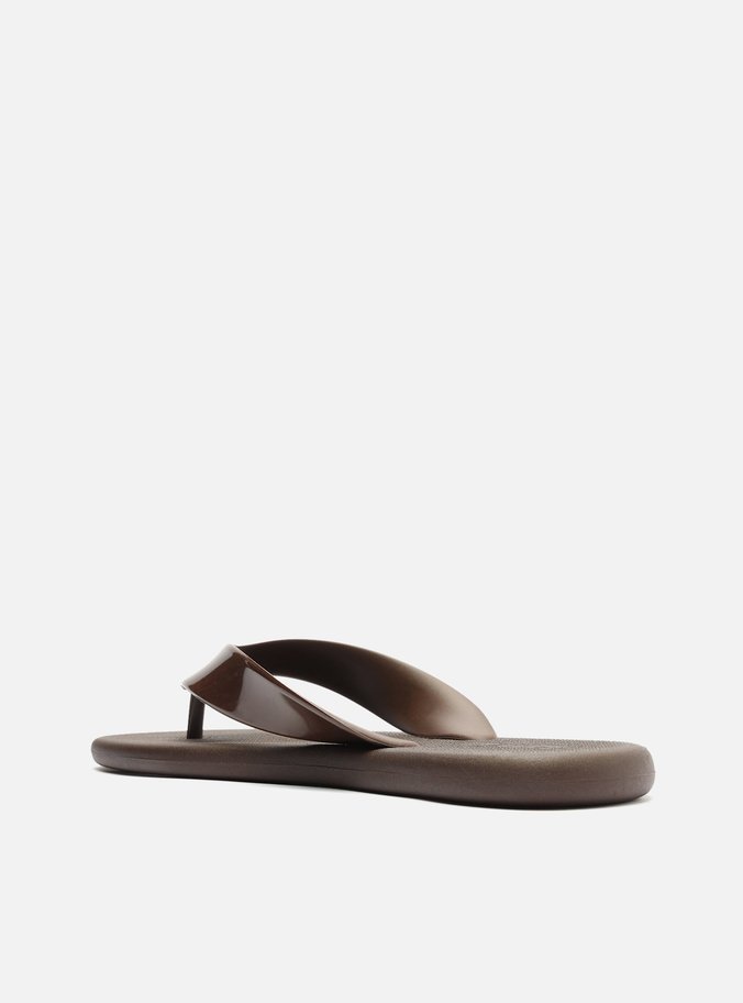 Chinelo de Dedo Tira Larga Marrom Brizza