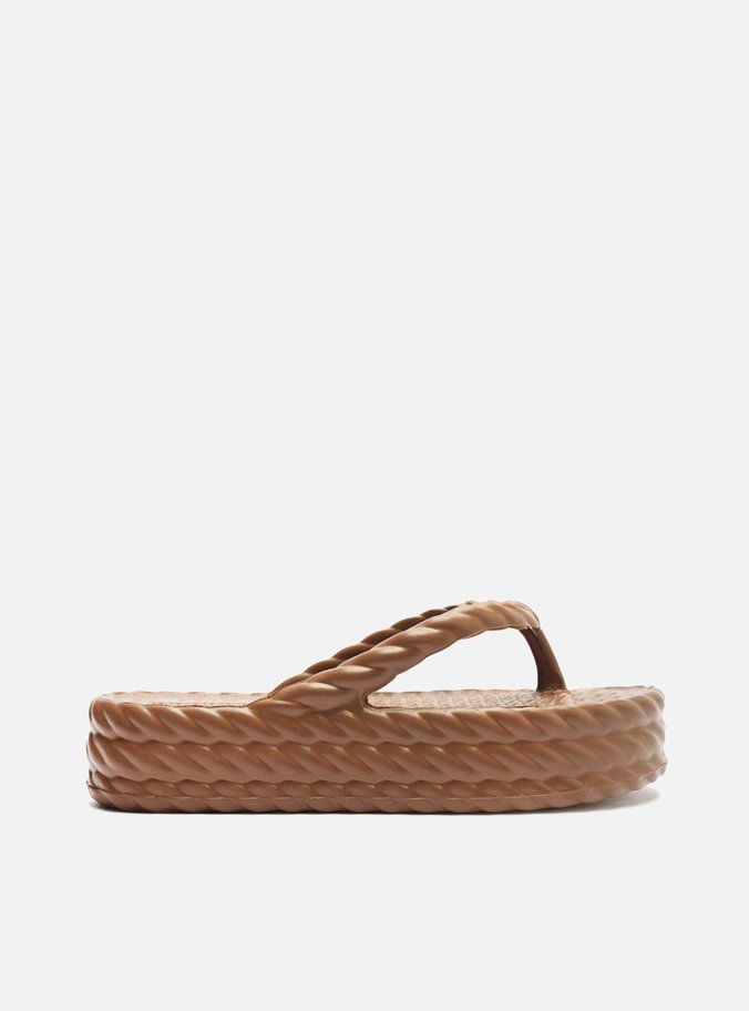Sandália Marrom Flatform Marrocos Mid