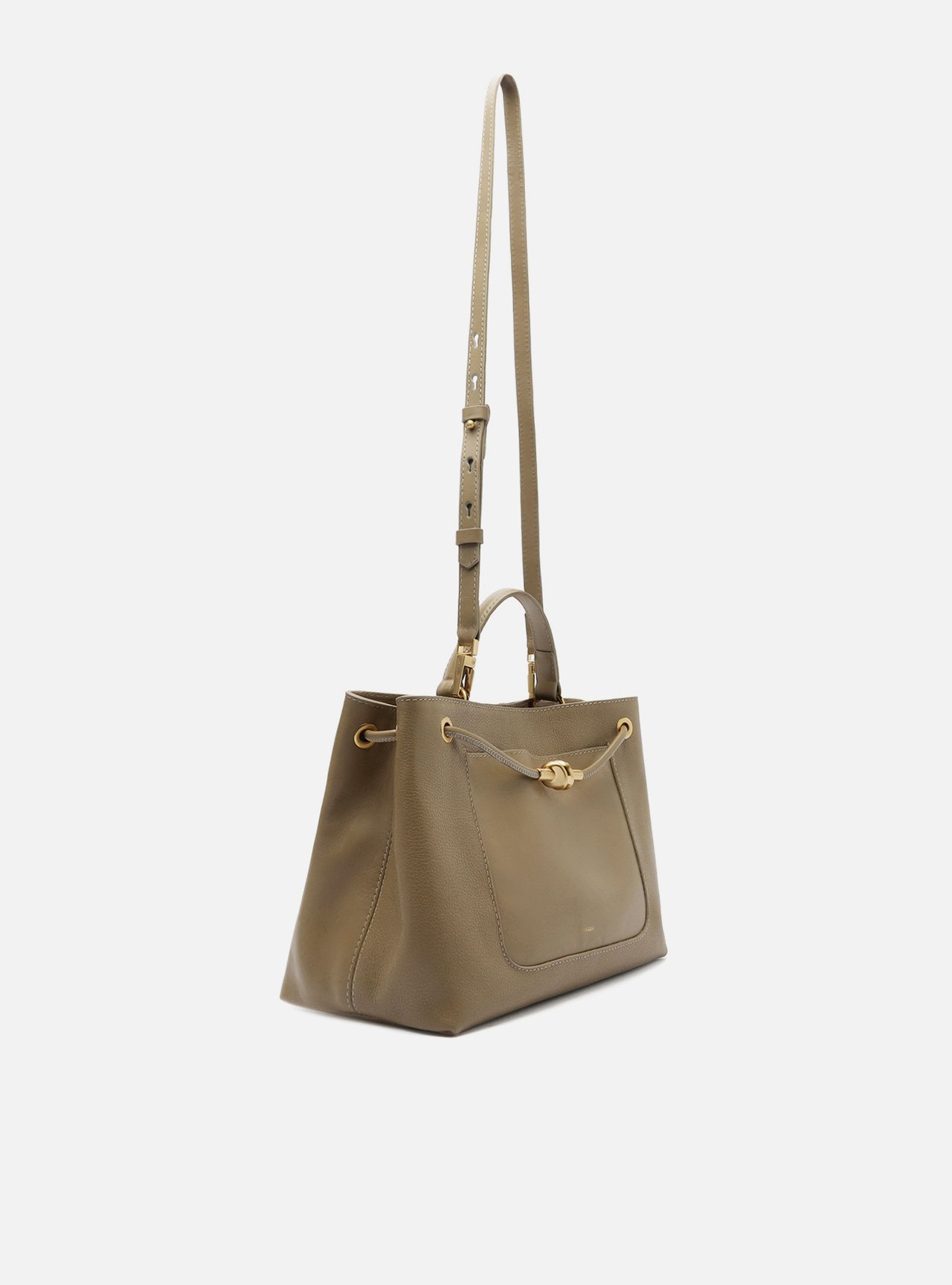 Bolsa Tote Cinza Couro Helena Grande — foto 5