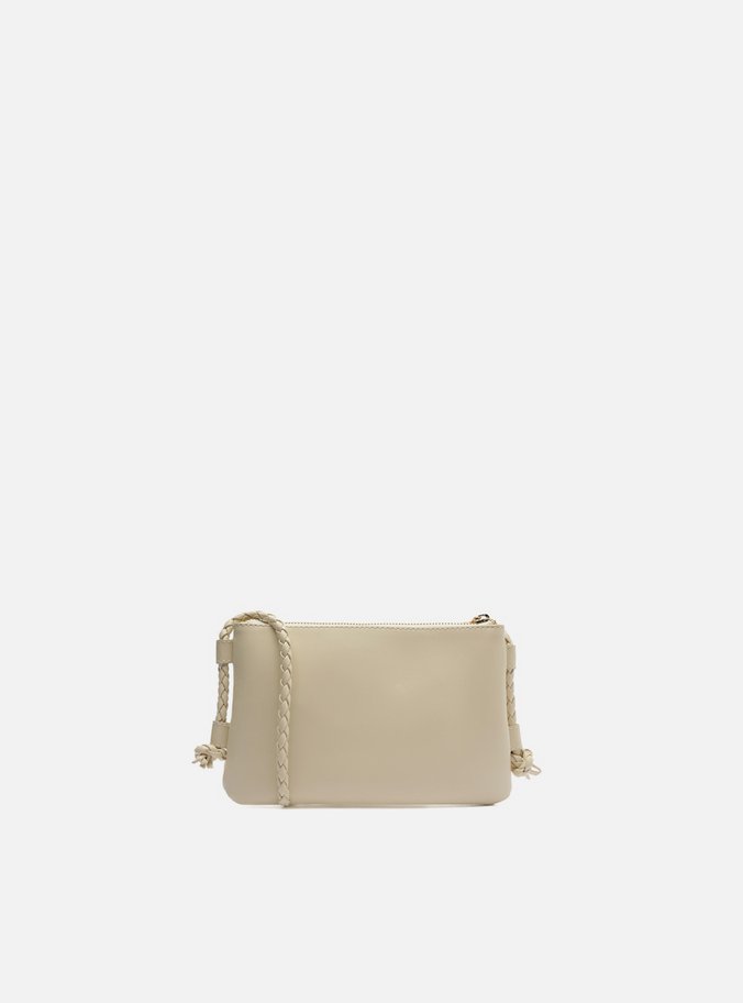 Bolsa Tiracolo Branca Pequena Alça Corda