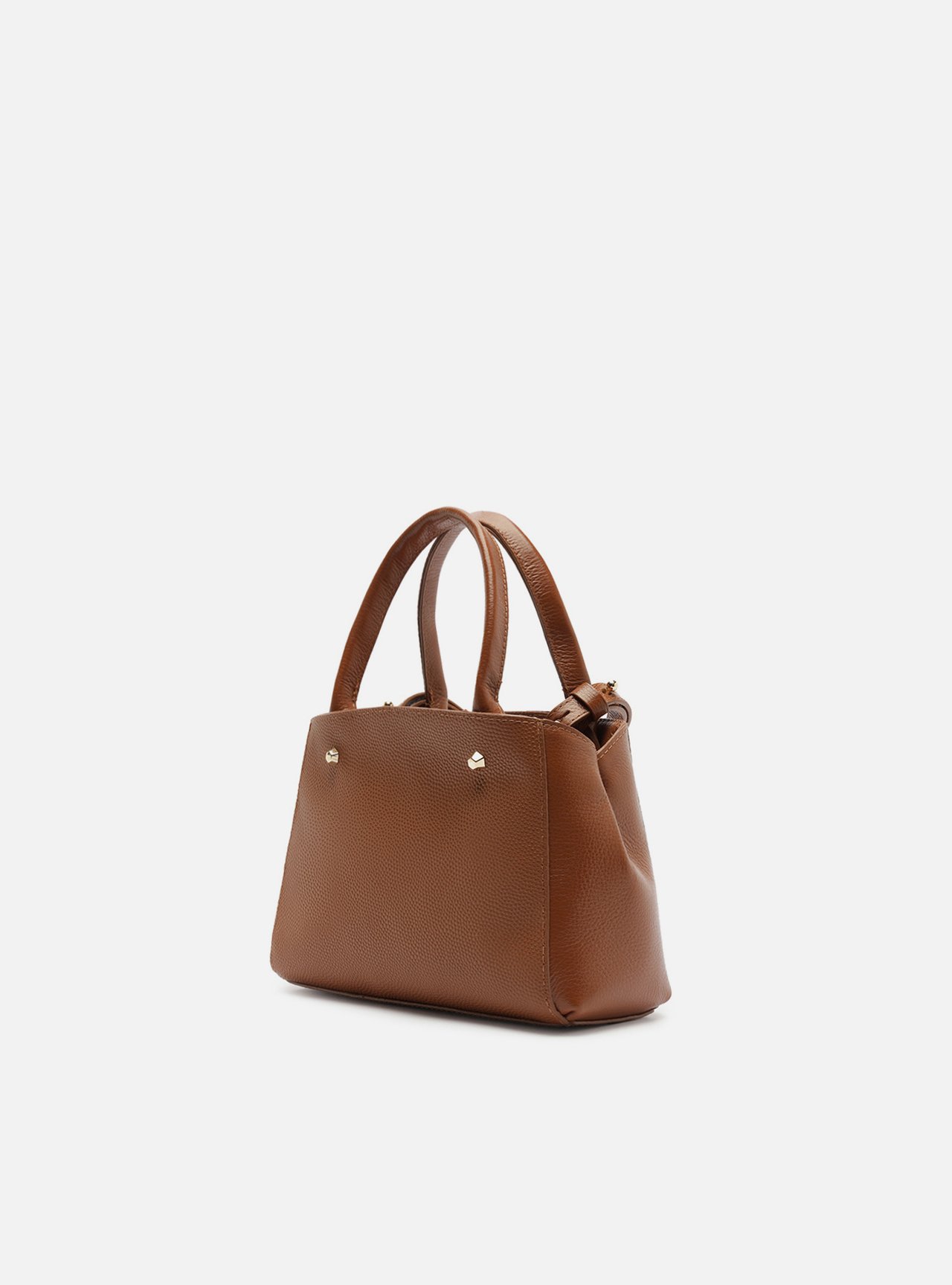 Bolsa Tote Marrom Couro Bella Pequena — foto 2