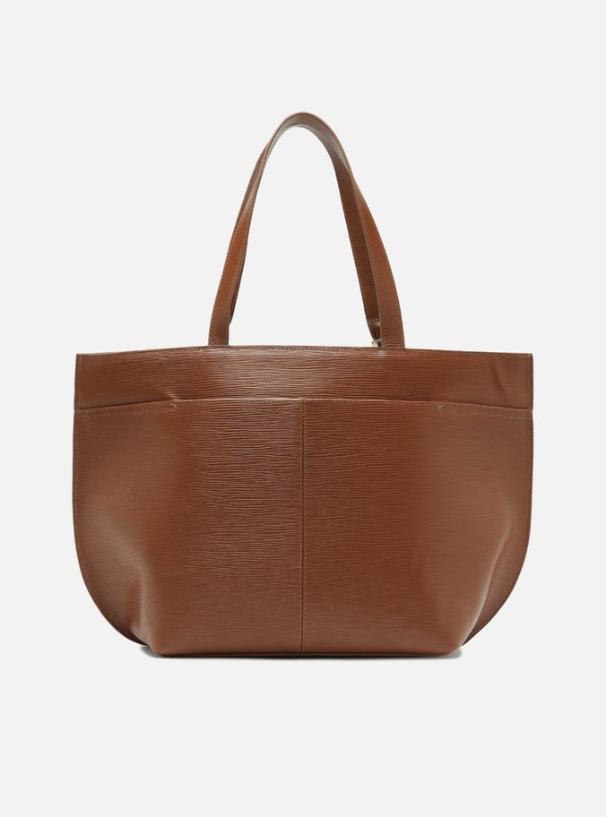 Bolsa Shopping Marrom Couro Abraccio Grande