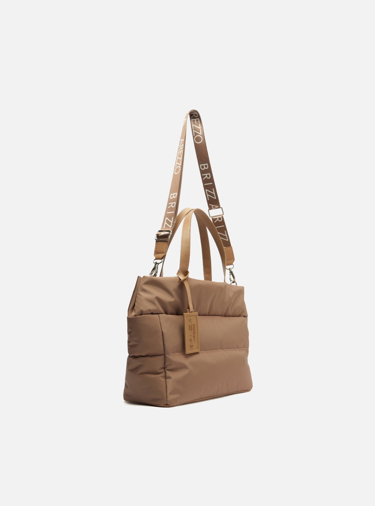 Bolsa Tiracolo Marrom Nylon Gigi Pequena — foto 5