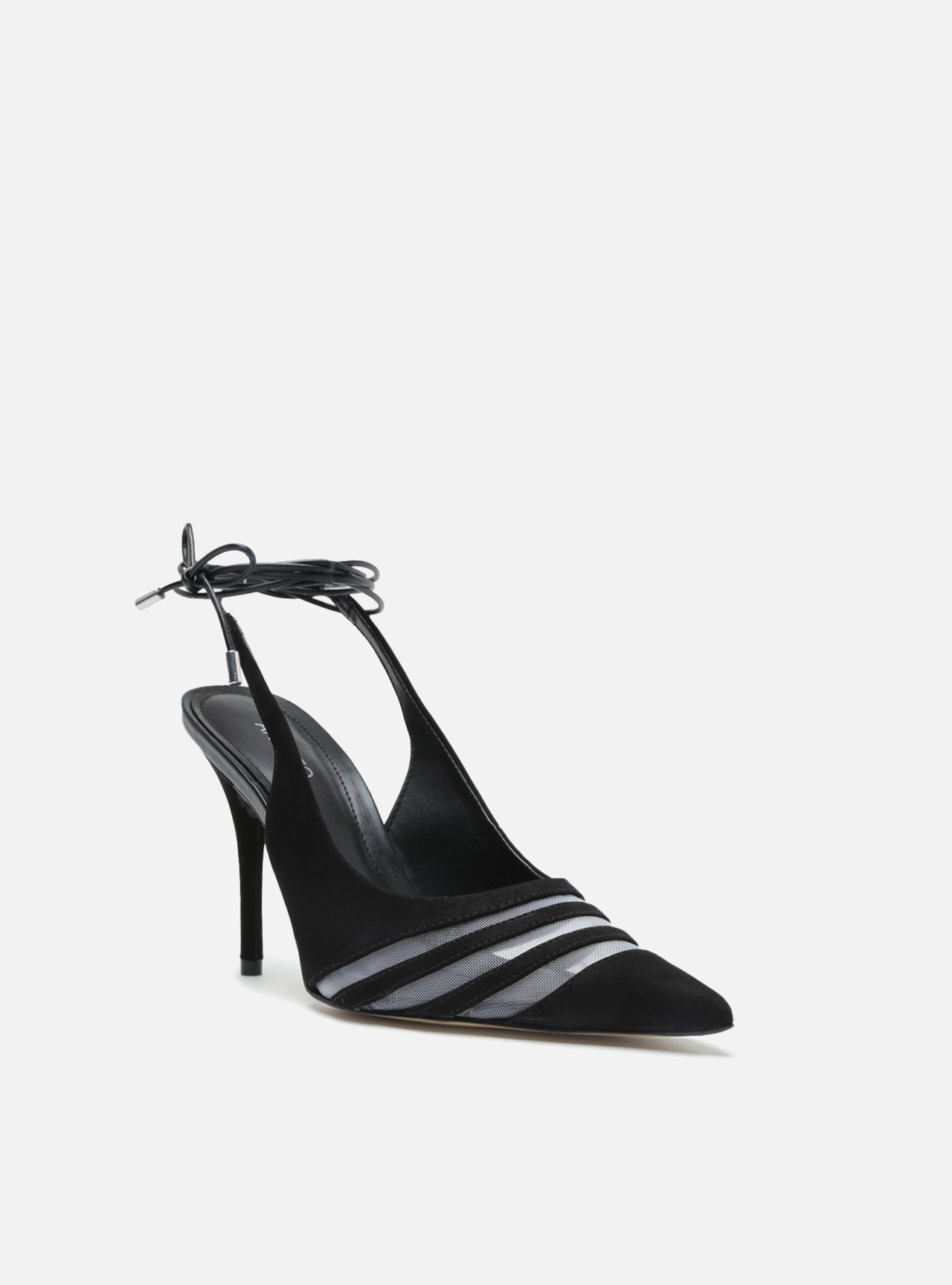 Scarpin com amarração preto hot sale