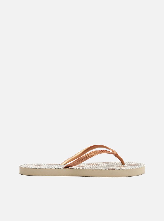 Chinelo de Dedo Marrom Estampa Marrocos Essential